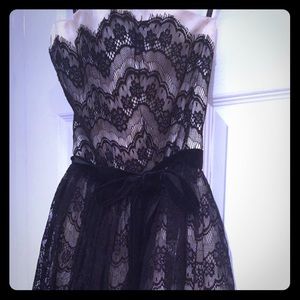 Betsey johnson  lace strapless dress